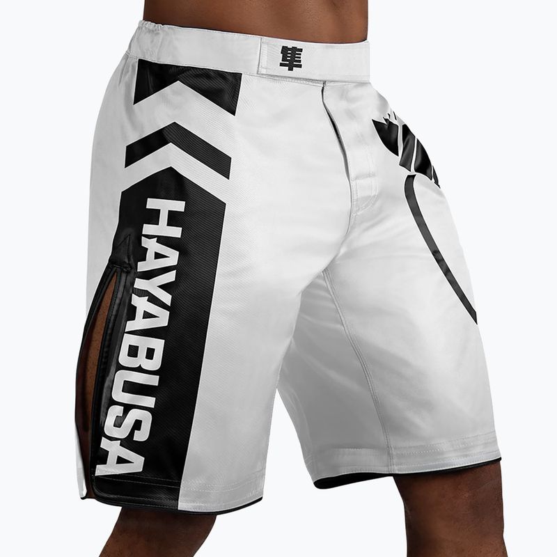 Hayabusa Icon Fight treniruočių šortai balti ICFS-WH-M 2