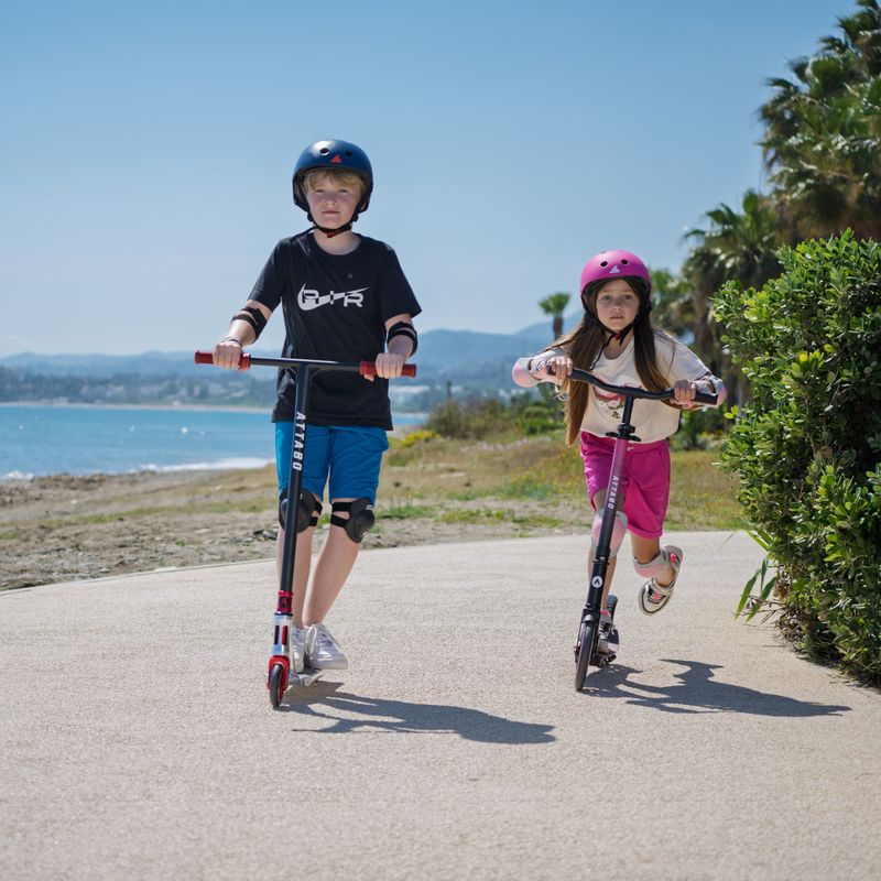 Vaikiškas laisvojo stiliaus paspirtukas ATTABO EVO 3.0 raudonas 8