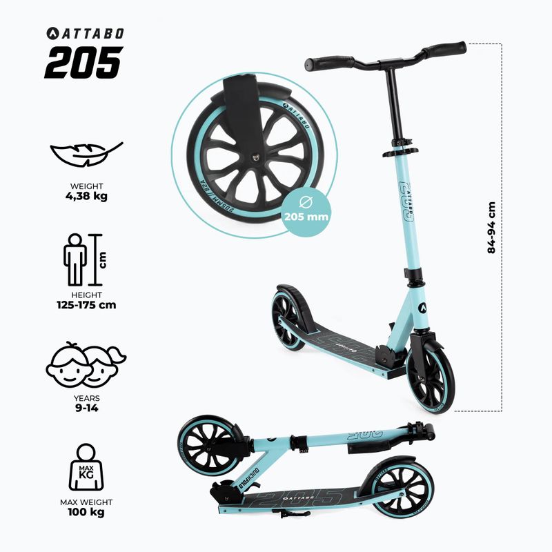 ATTABO 205 motoroleris mėlynos spalvos 2