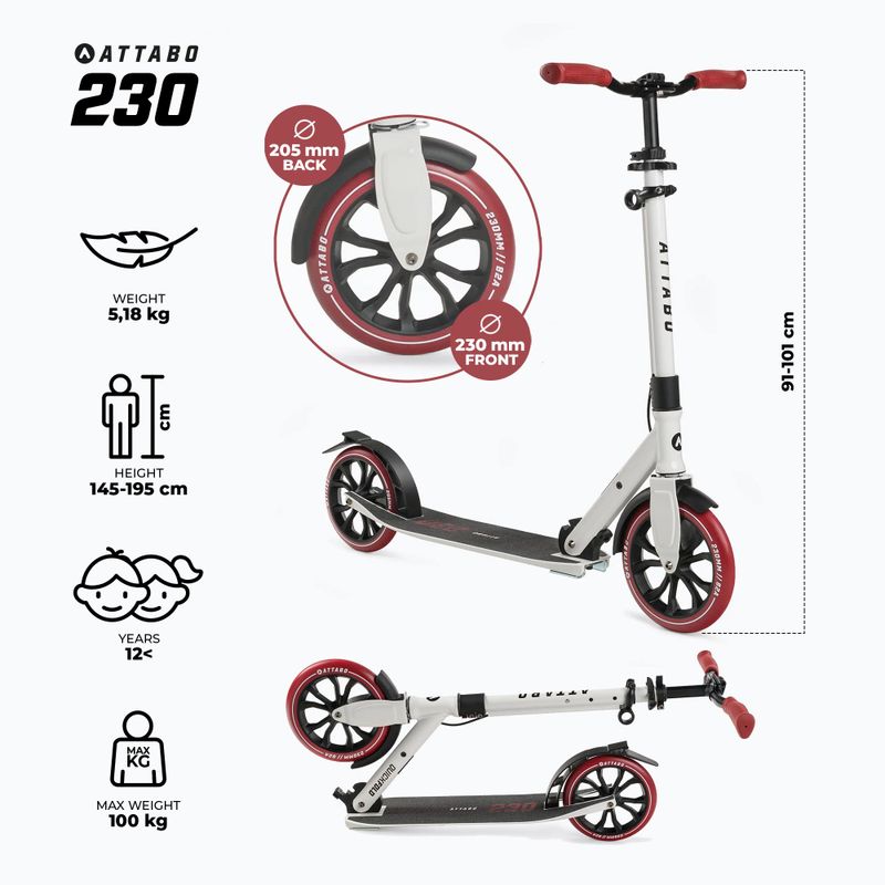ATTABO 230 motoroleris baltas 2
