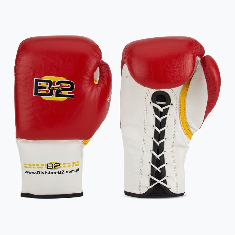Bokso pirštinės DIVISION B-2 DIV-PFG1500 Pro 3-Layer Foam red/white