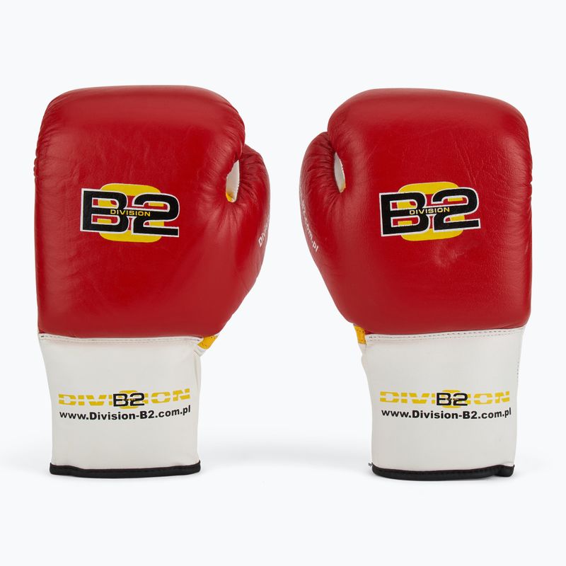 Bokso pirštinės DIVISION B-2 DIV-PFG1500 Pro 3-Layer Foam red/white 2