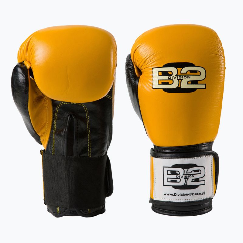 DIVISION B-2 geltonai juodos bokso pirštinės DIV-SG01