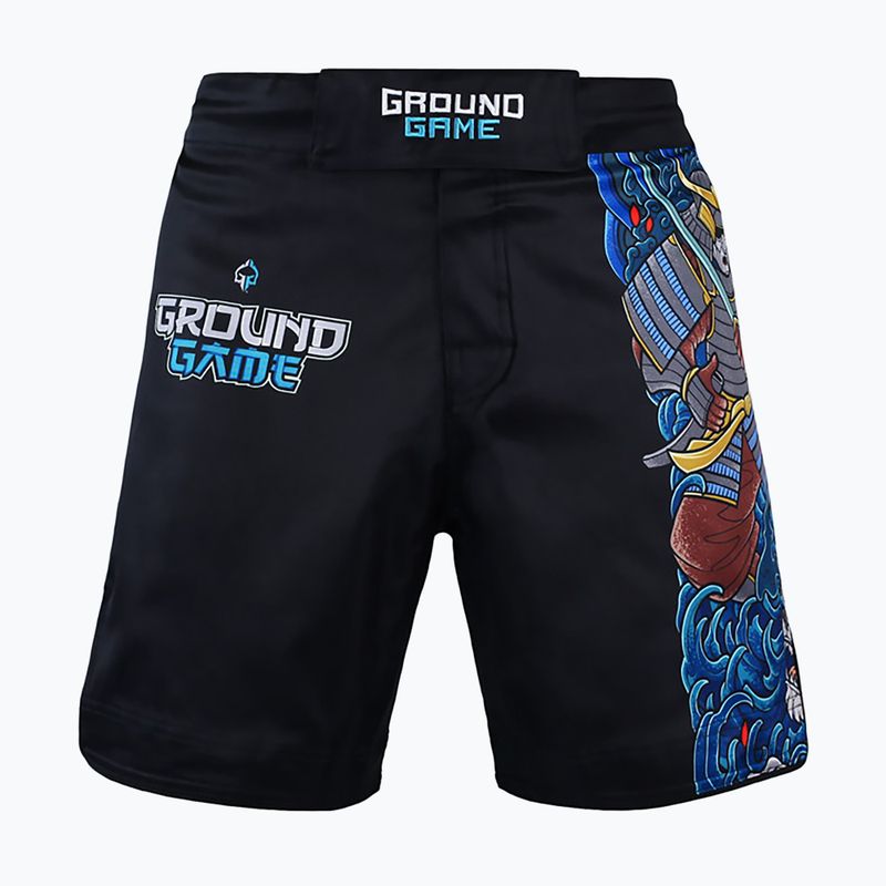 Ground Game MMA Yokai 3.0 vyrų MMA šortai juodi 22SHORTSMMAYOK3