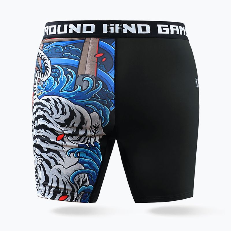 Ground Game Vale Tudo Yokai 3.0 vyriški treniruočių šortai juodi/daugiaspalviai 2
