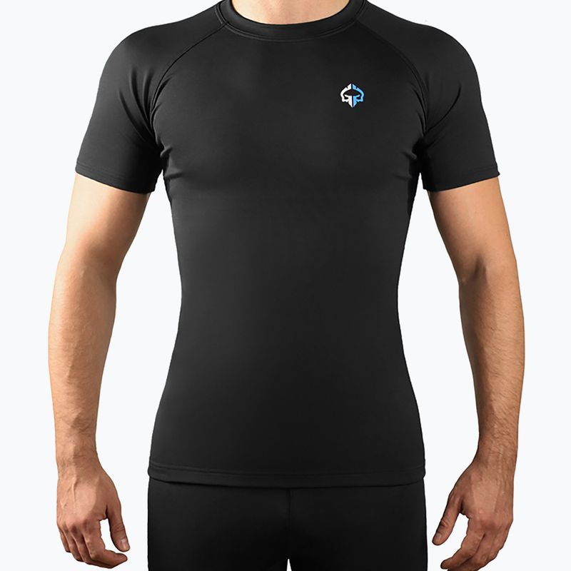 Vyriškas marškinėliai Ground Game Essential rashguard black 22RASHESLOGOSS