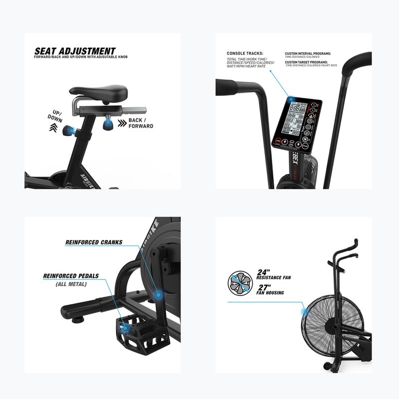 Dviratis stacionarus Xebex Air 1000 black 7