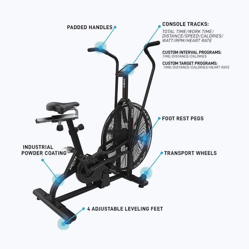 Dviratis stacionarus Xebex Air 1000 black 9