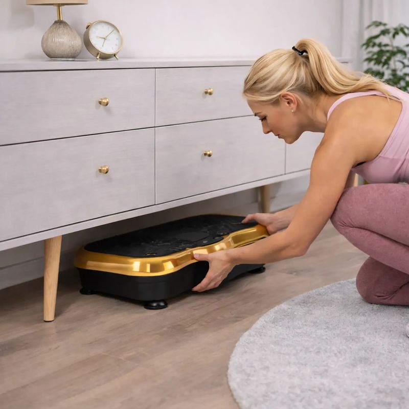Vibracinė platforma Extralink Moonwalk Spin Move black/gold 16