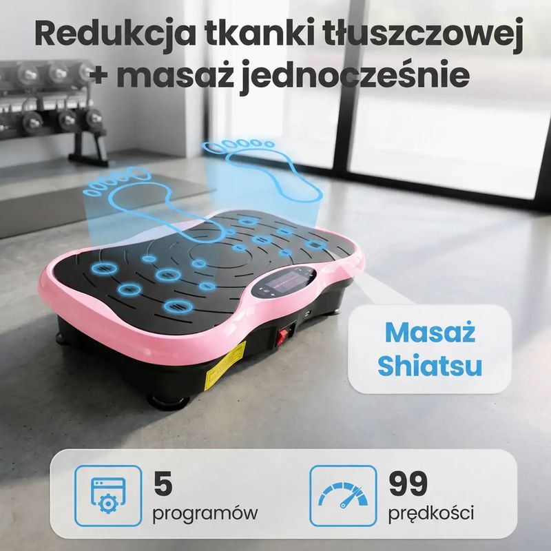 Vibracinė platforma Extralink Moonwalk Spin Move black/pink 16