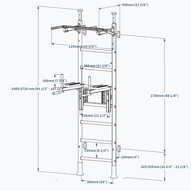 BenchK gimnastikos kopėčios baltos BK-522W 3