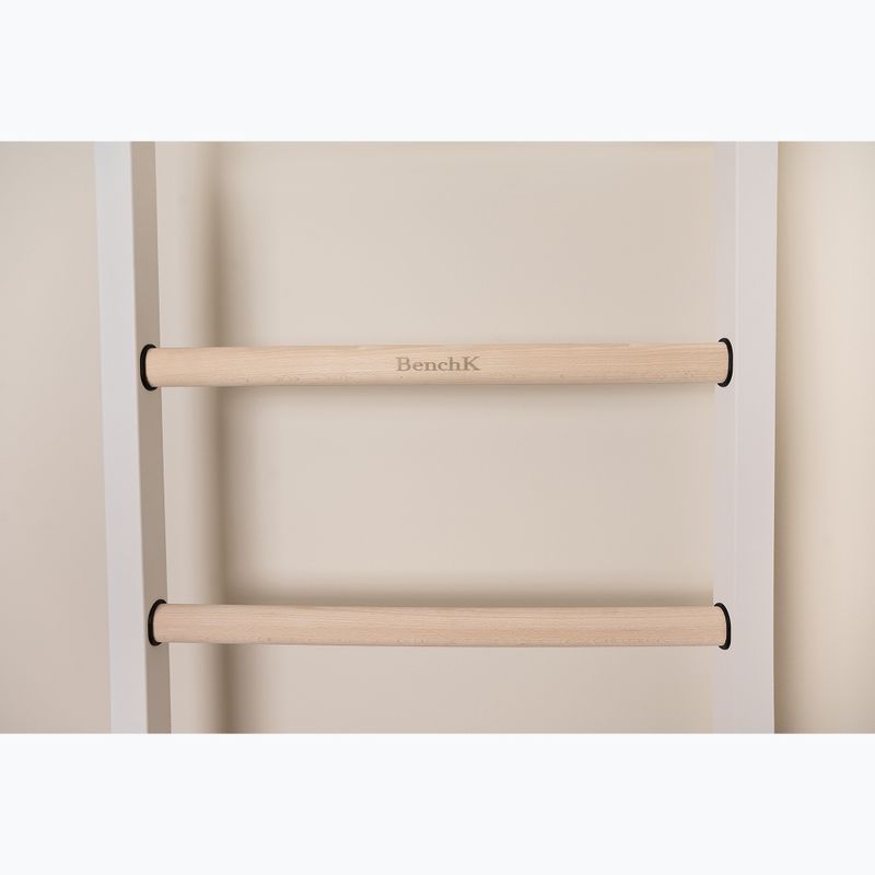Gimnastikos kopėčios BenchK 711W+A204 white matte/oak 2