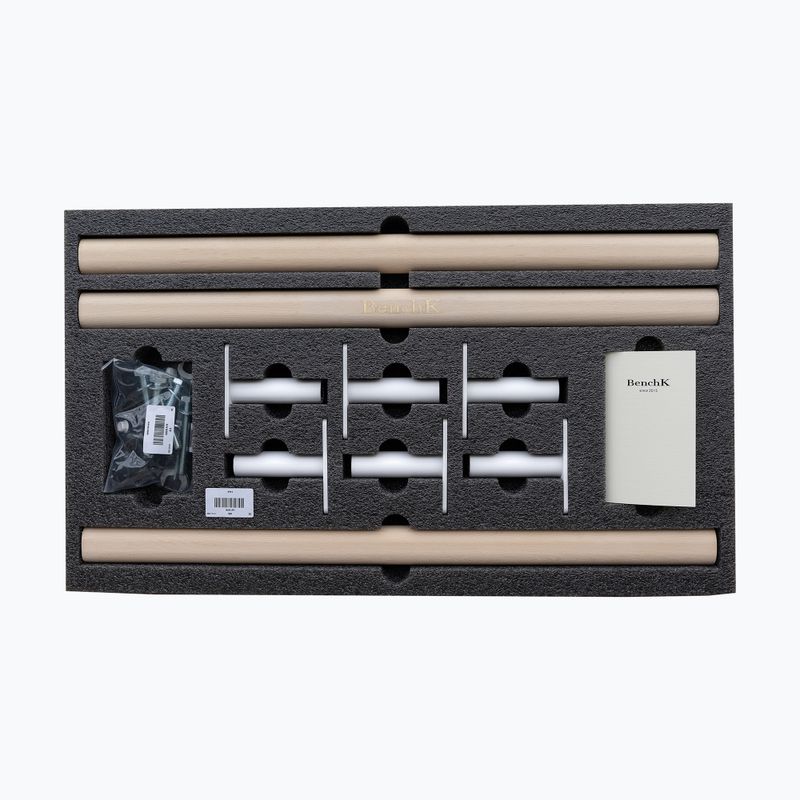 Gimnastikos kopėčios BenchK 711W+A204 white matte/oak 3
