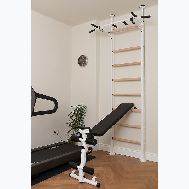 Gimnastikos kopėčios BenchK 523W white matte/oak 6