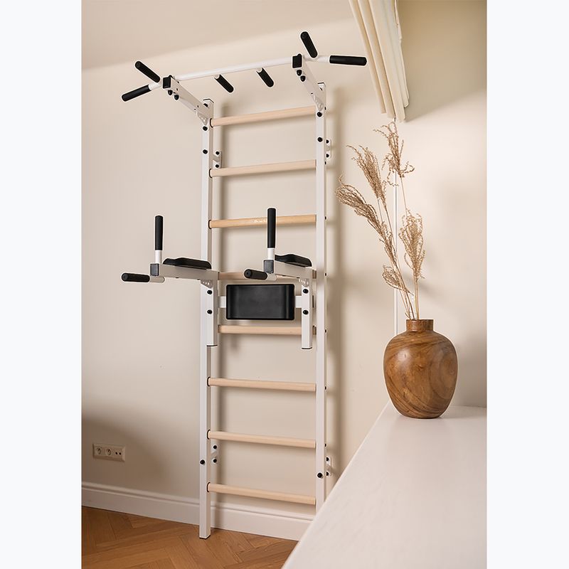 Gimnastikos kopėčios BenchK 222W white matte/oak 4