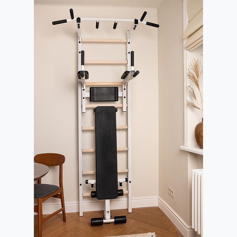 Gimnastikos kopėčios BenchK 223W white matte/oak 5