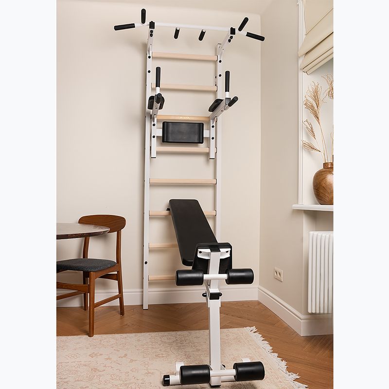 Gimnastikos kopėčios BenchK 223W white matte/oak 6