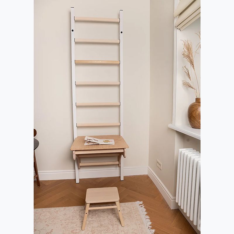 Gimnastikos kopėčios BenchK 212W white matte/oak 9