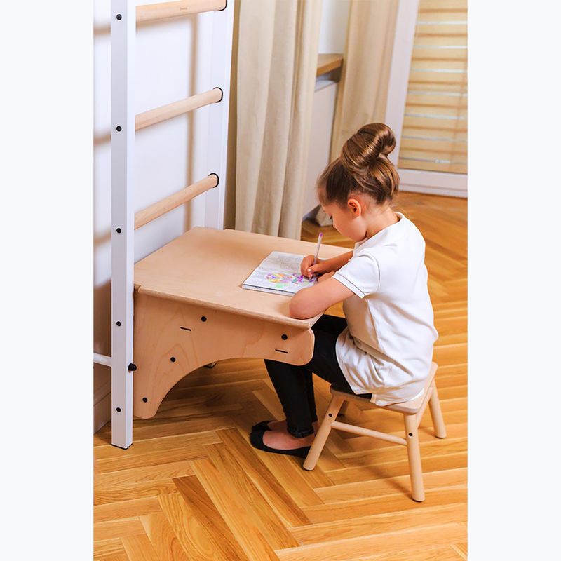 Gimnastikos kopėčios BenchK 712W white matte/oak 7