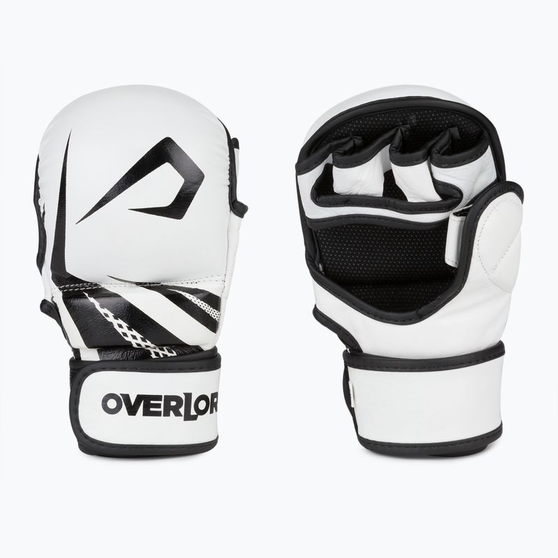 Overlord Sparring MMA graplingo pirštinės natūralios odos baltos spalvos 101003-W/M 3