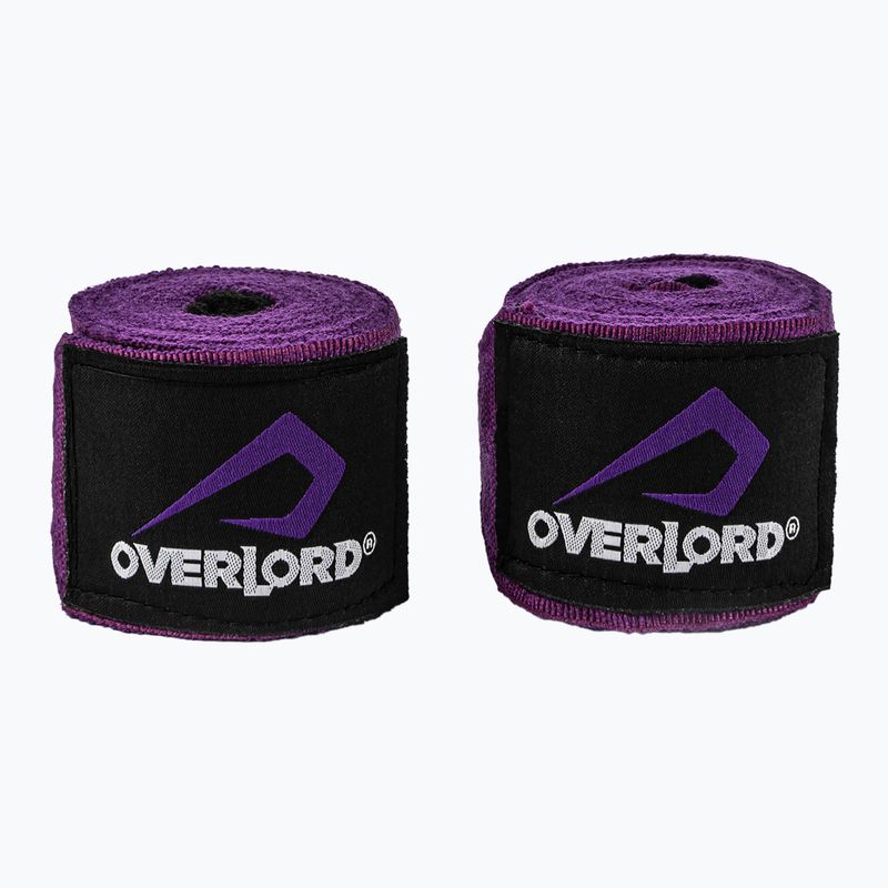 Bokso raiščiai Overlord elastiniai 350 cm violetiniai