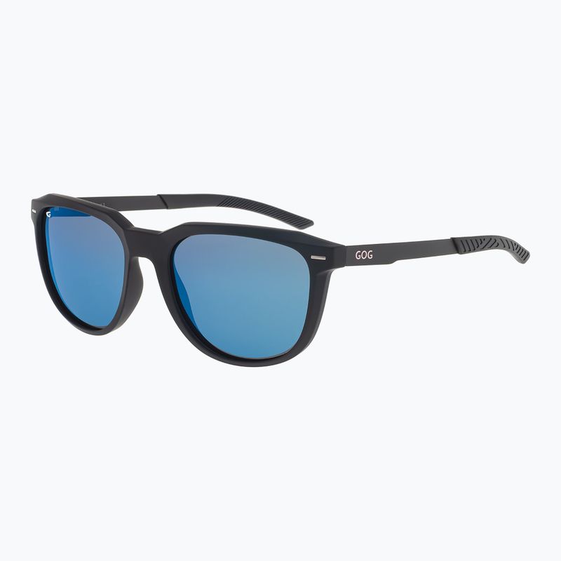 Saulės akiniai GOG Soma matt black/reflex white blue