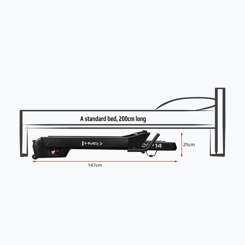 Elektrinis bėgimo takelis HMS LOOP14 black 14