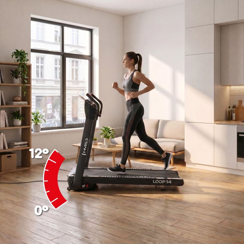 Elektrinis bėgimo takelis HMS LOOP14 black 16