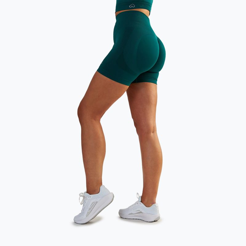Moteriški treniruočių šortai BeShaped Power Up! dark green 4