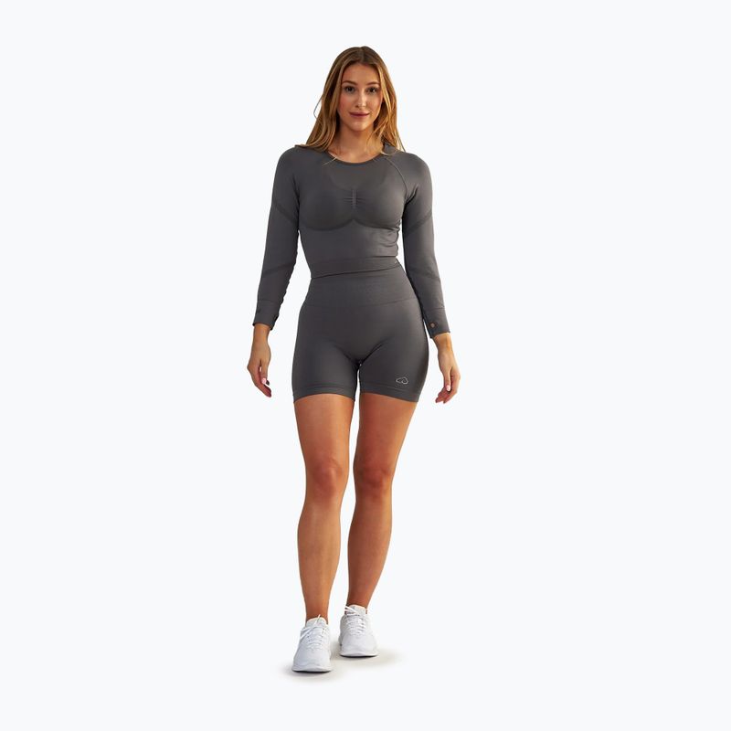 Moteriškas treniruočių topas BeShaped Power Up! LS grey 2