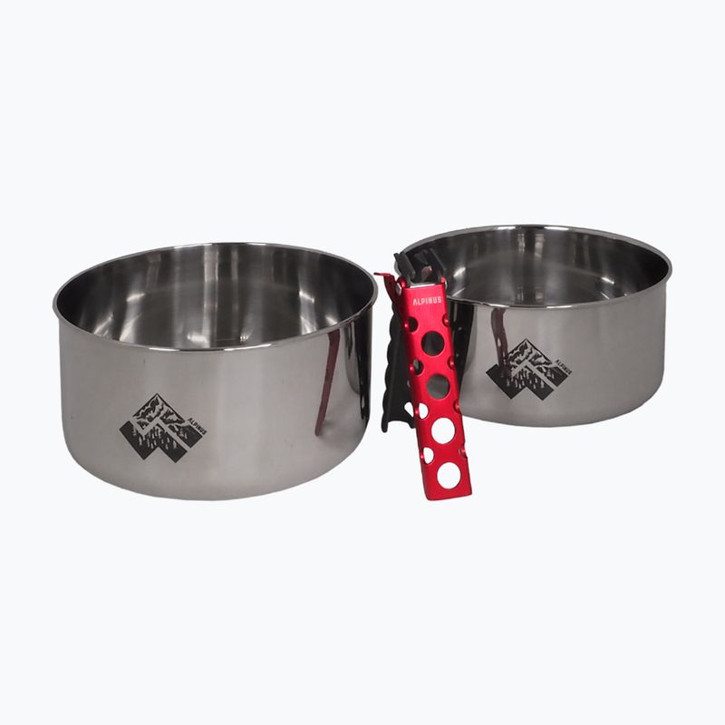 Turistinių indų rinkinys Alpinus Jukatan 2l, 1,5 l i 0,6 l tamsiai pilkas 2