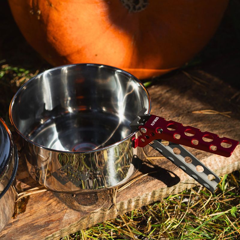 Turistinių indų rinkinys Alpinus Jukatan 2l, 1,5 l i 0,6 l tamsiai pilkas 11