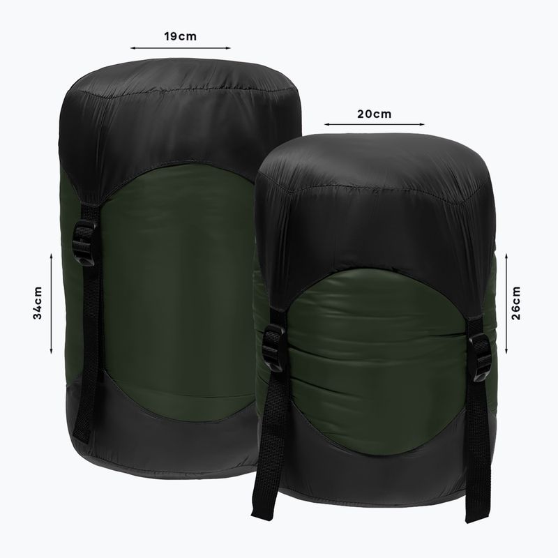 Miegmaišis Alpinus Ultralight 1000 dešinysis žalias 7