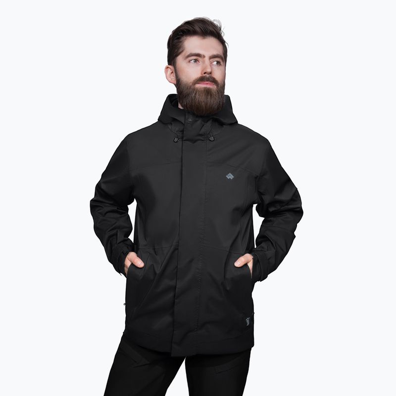 Vyriška striukė nuo lietaus Alpinus Arys juoda 3