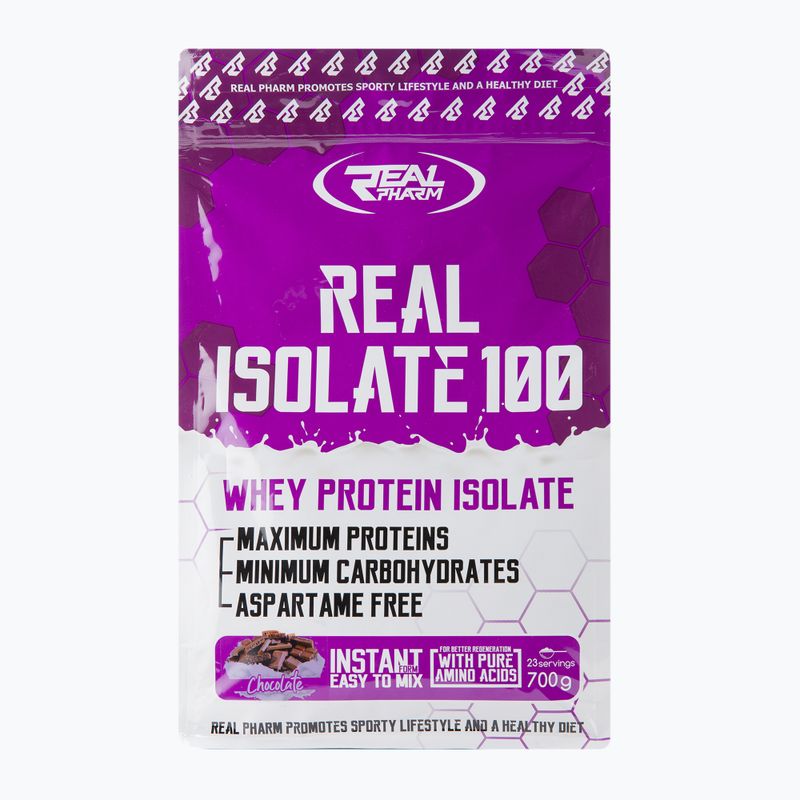 Išrūgos Real Pharm Real Isolate 700g šokoladas 586214