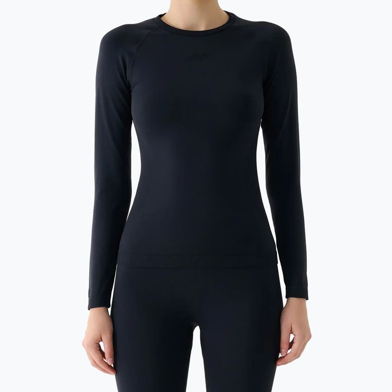 Moteriški termoaktyvūs marškinėliai 4F F220 deep black