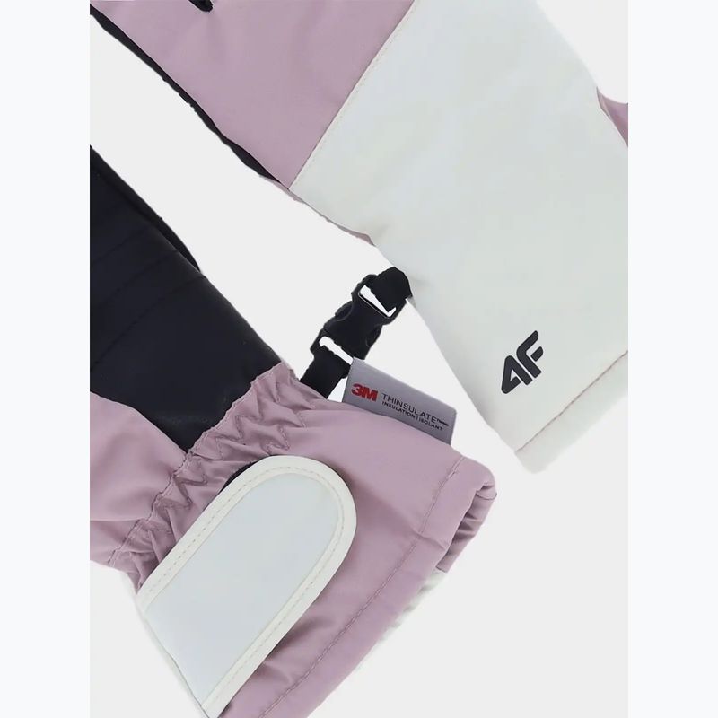 Vaikiškos slidinėjimo pirštinės 4F Fnk U189 light pink 2