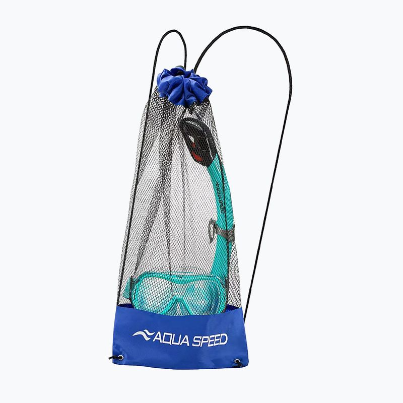 Vaikiškas nardymo rinkinys AQUA-SPEED Alize FS + Samos + Mesh turkio spalvos 2