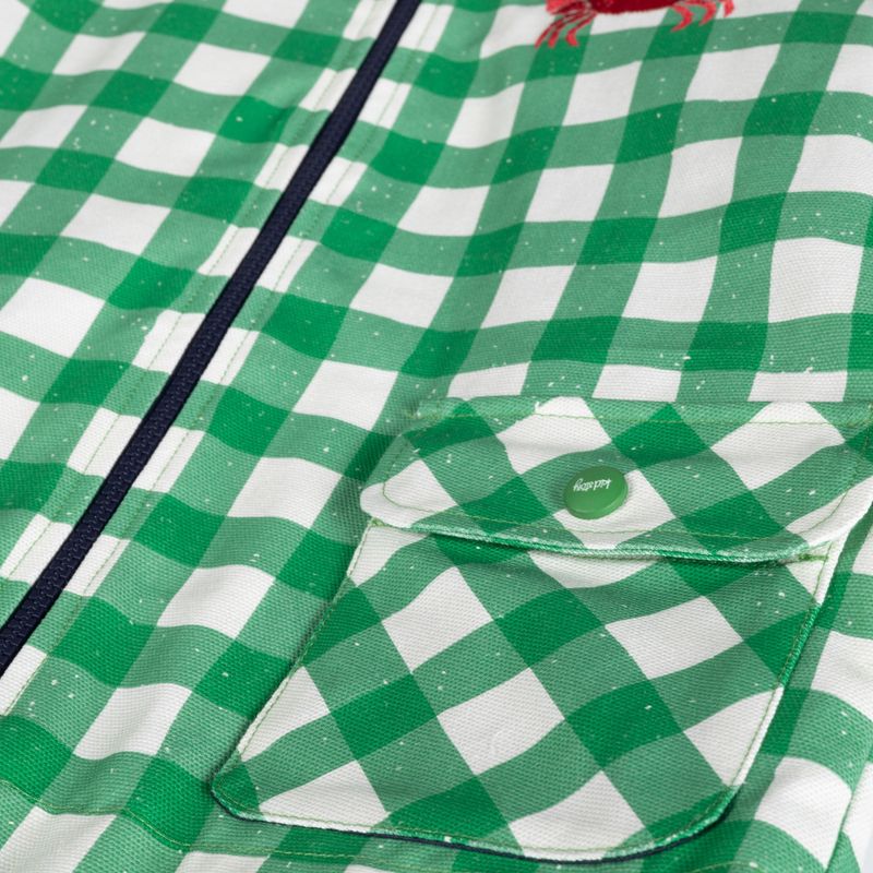 Vaikiška striukė KID STORY Vėjui ir vandeniui atspari green grid 4