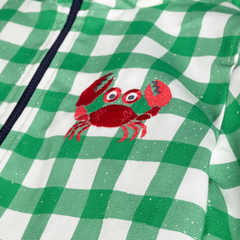 Vaikiška striukė KID STORY Vėjui ir vandeniui atspari green grid 6