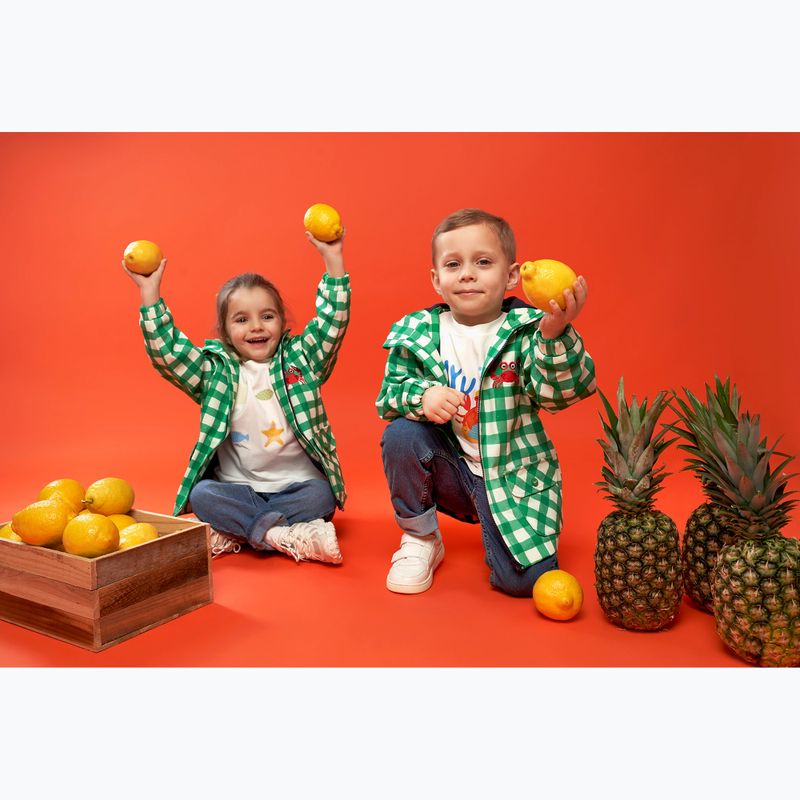 Vaikiška striukė KID STORY Vėjui ir vandeniui atspari green grid 10