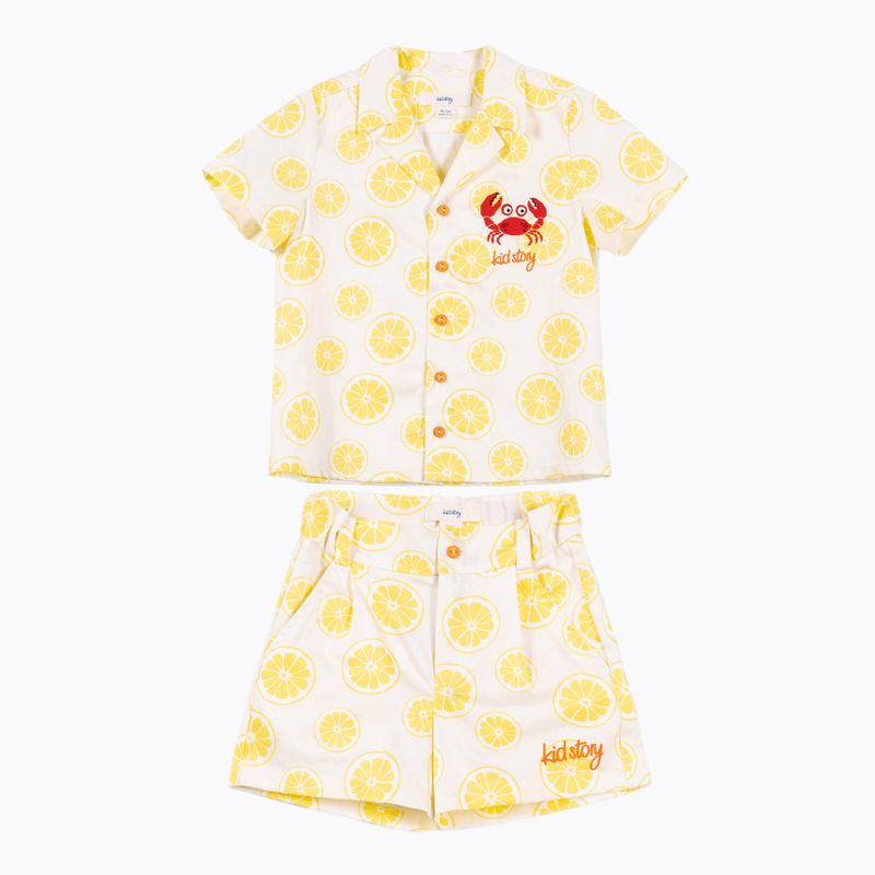 Vaikiškas komplektas KID STORY marškiniai ir šortai lime paradise 4