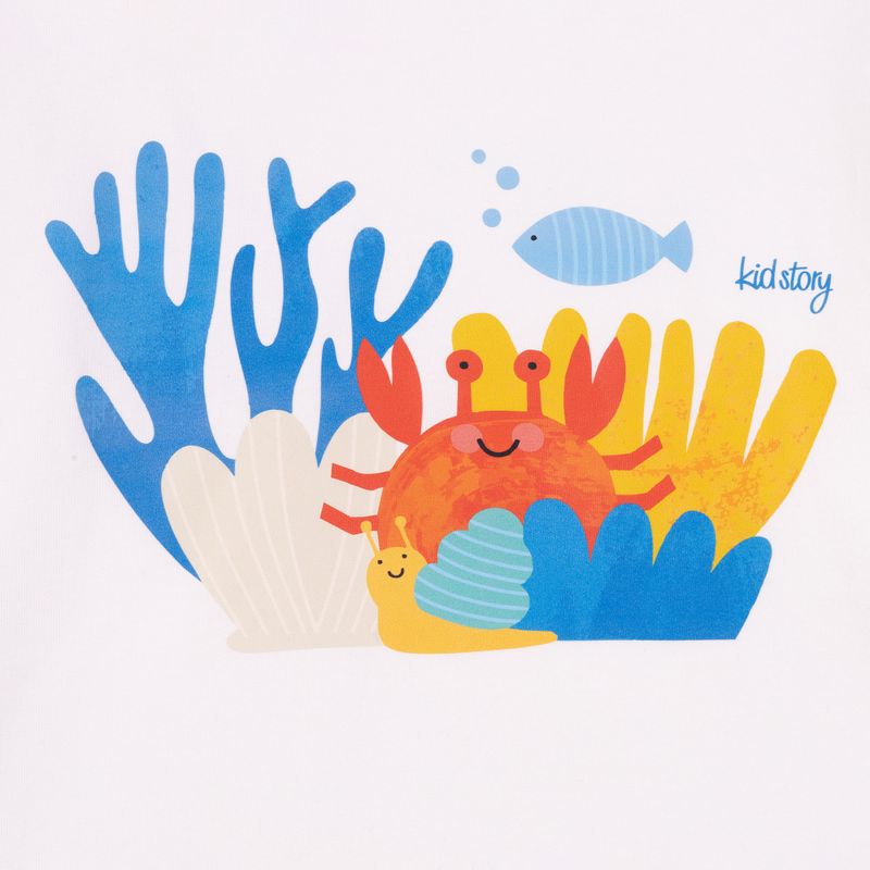 Vaikiški marškinėliai KID STORY Organinė medvilnė underwater world 3