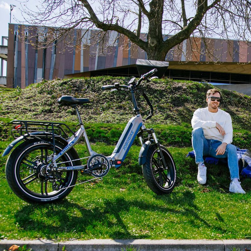 Elektrinis dviratis JOBOBIKE Romer 48V 14Ah pilkas 6