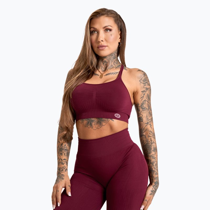 Treniruočių liemenėlė Gym Glamour Push Up 2.0 merlot