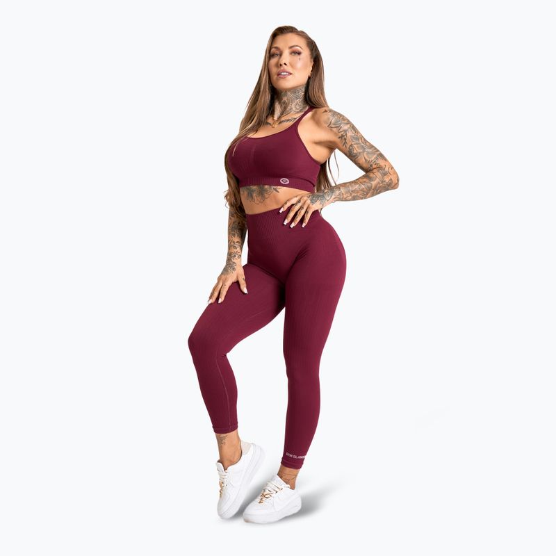 Treniruočių liemenėlė Gym Glamour Push Up 2.0 merlot 2