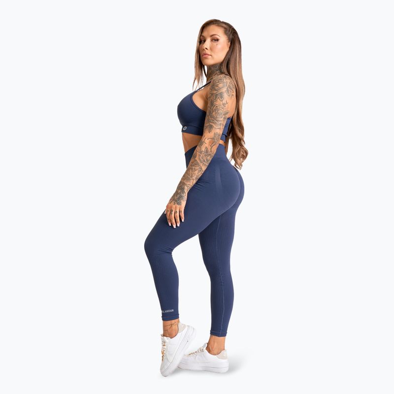 Liemenėlė fitnesui Gym Glamour Push Up 2.0 denim 3