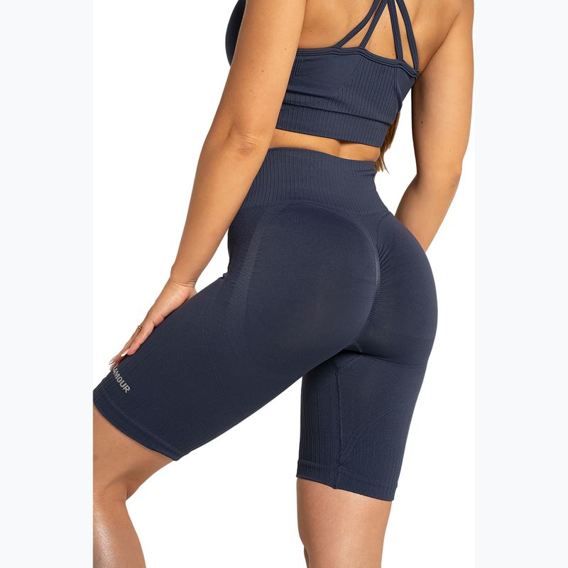 Moteriški treniruočių šortai Gym Glamour Push Up 2.0 denim 5