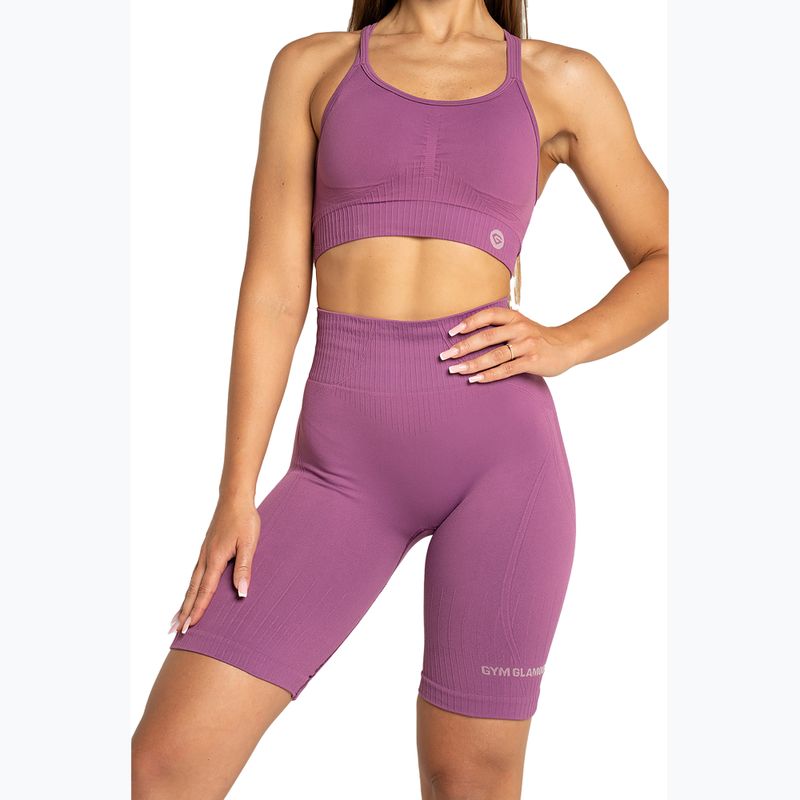 Moteriški treniruočių šortai Gym Glamour Push Up 2.0 merry berry