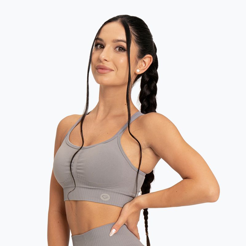 Treniruočių liemenėlė Gym Glamour Push Up 2.0 ghost grey